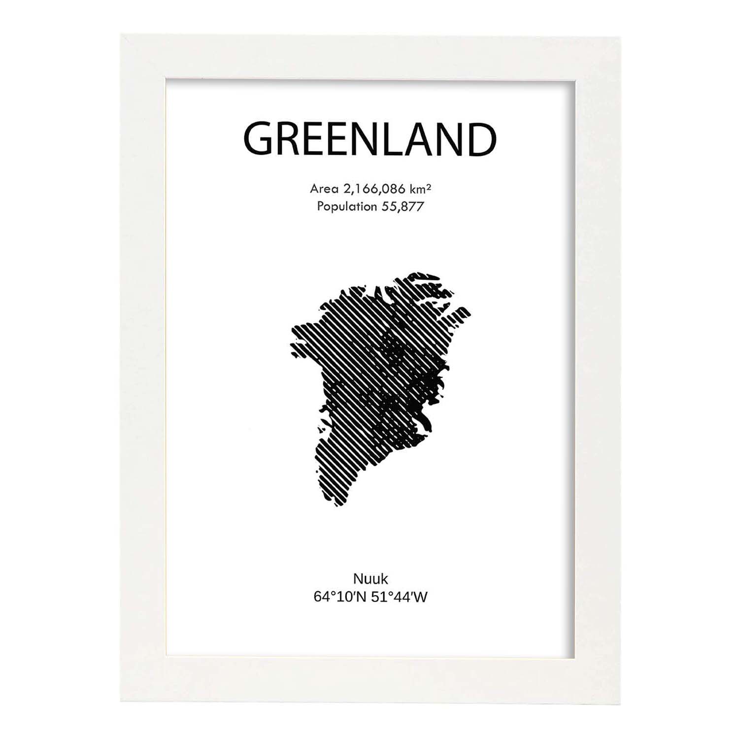 Nacnic Lámina De Groenlandia Del Mundo