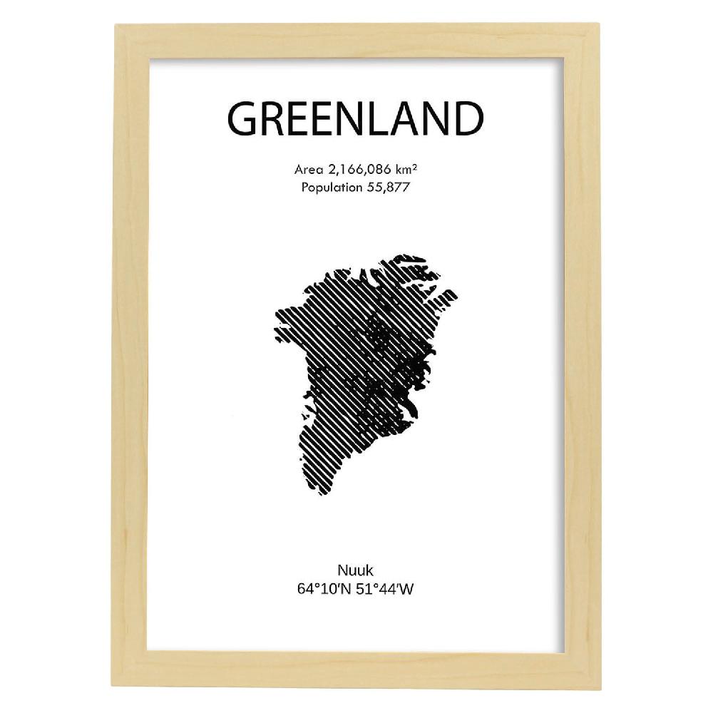 Nacnic Lámina De Groenlandia Del Mundo