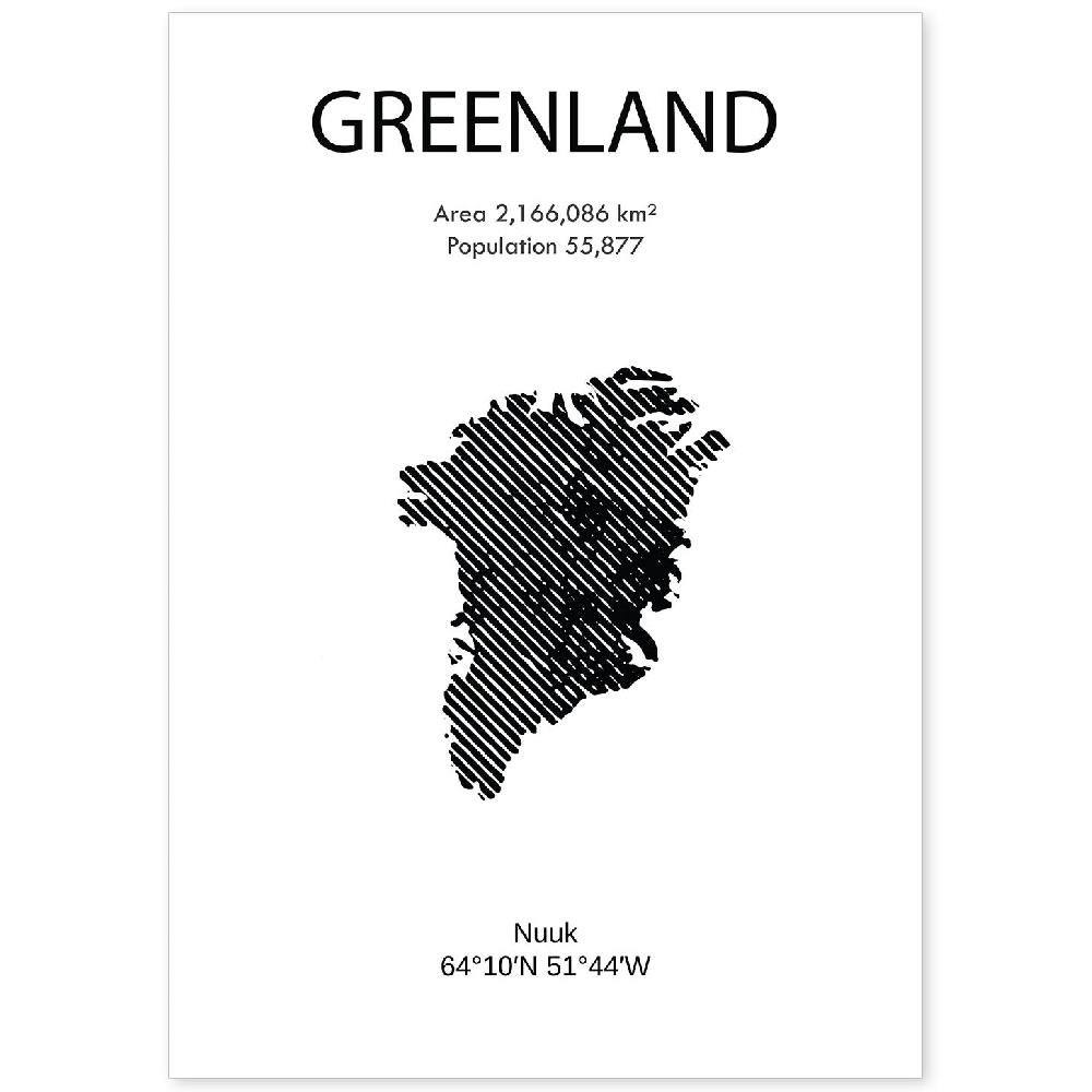 nacnic Lámina de Groenlandia del Mundo