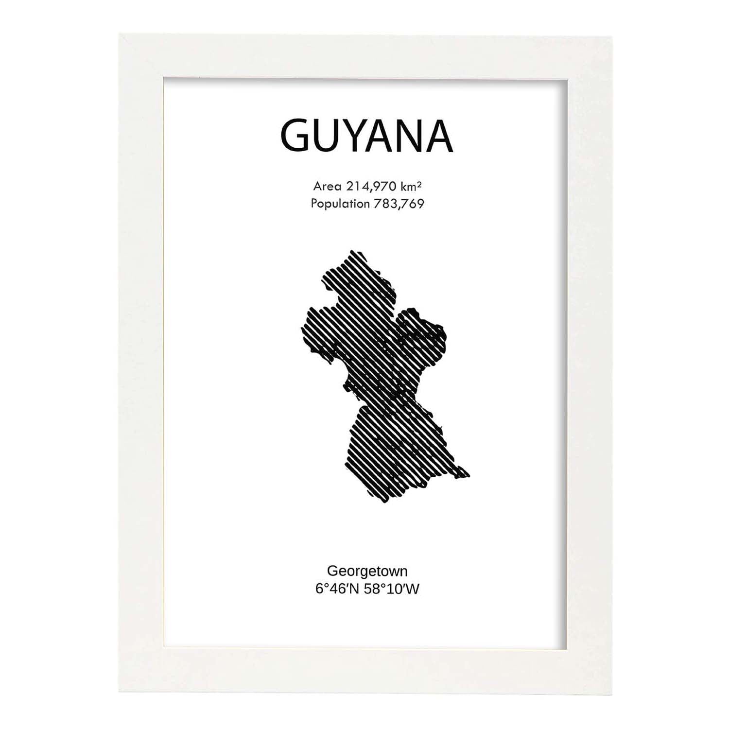 Nacnic Lámina De Guayana Del Mundo