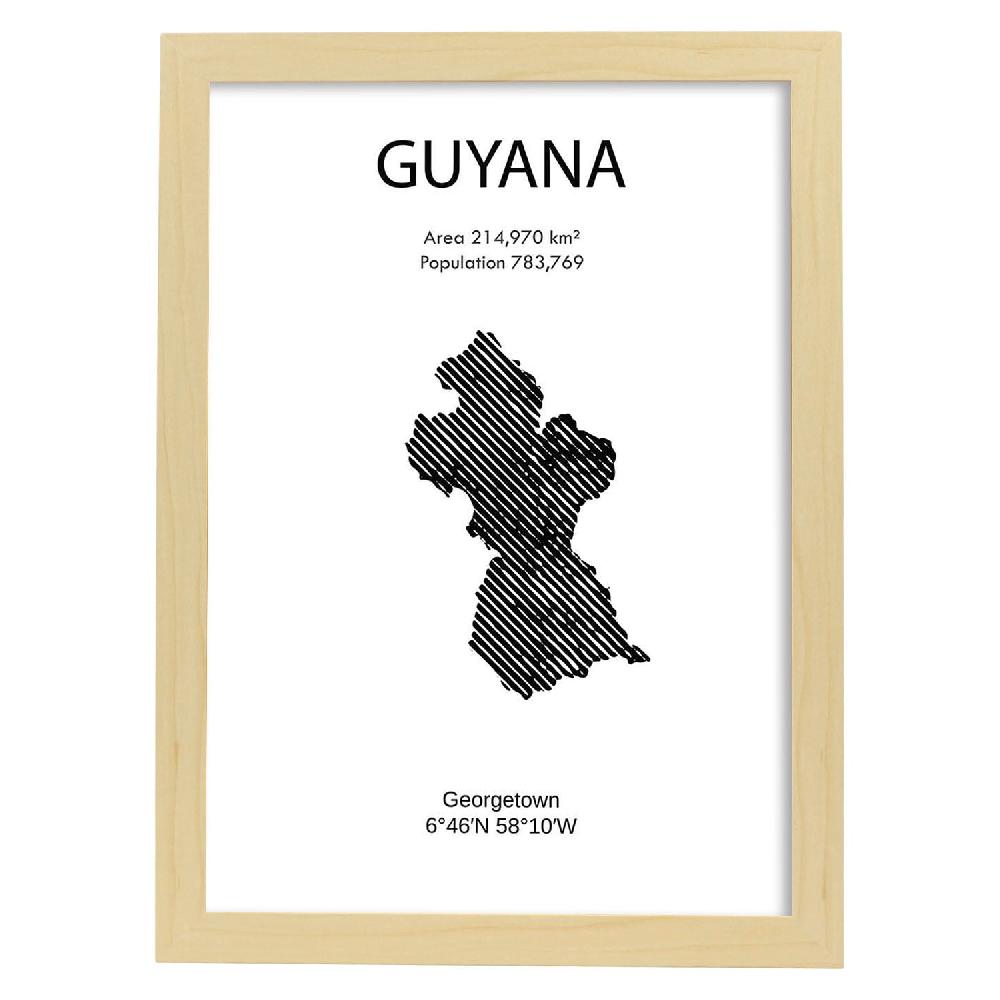 Nacnic Lámina De Guayana Del Mundo
