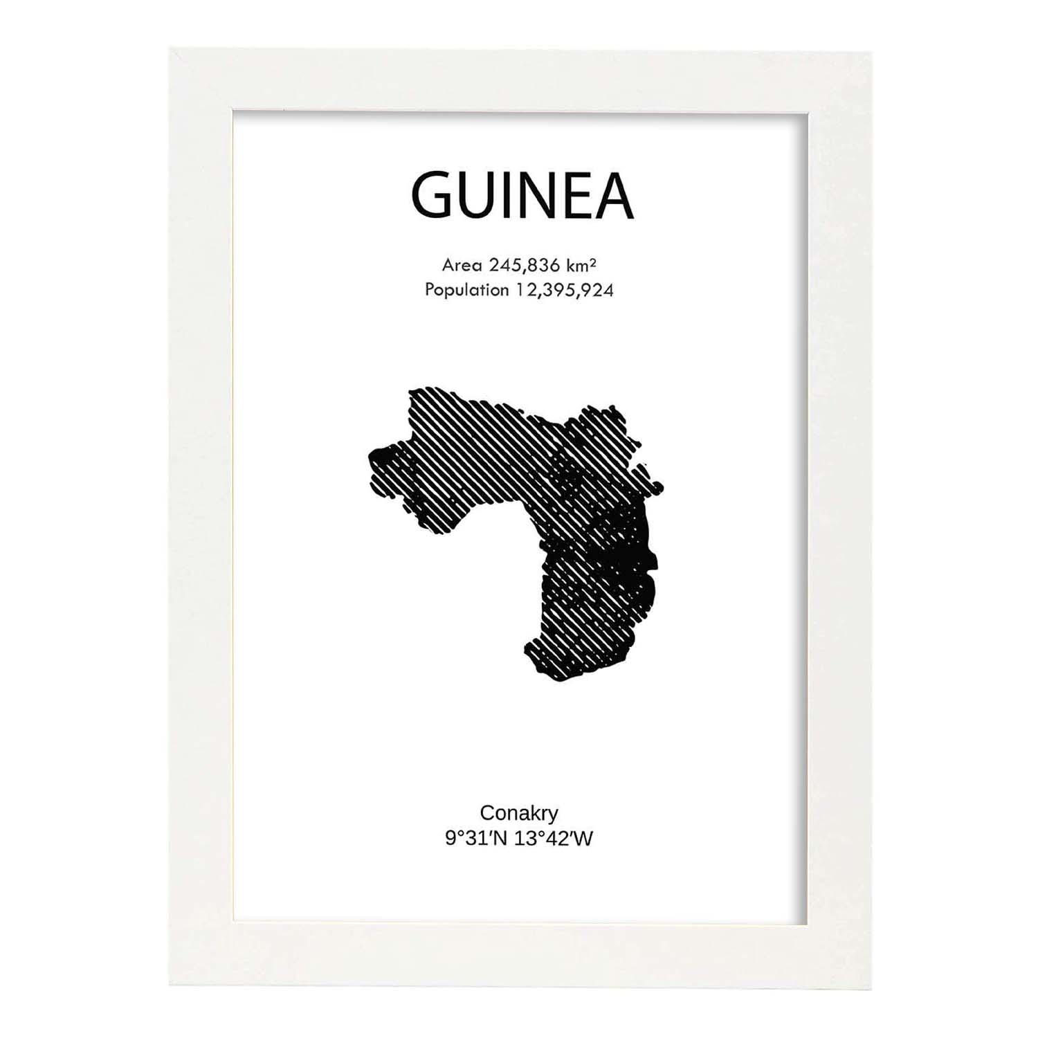 Nacnic Lámina De Guinea Del Mundo
