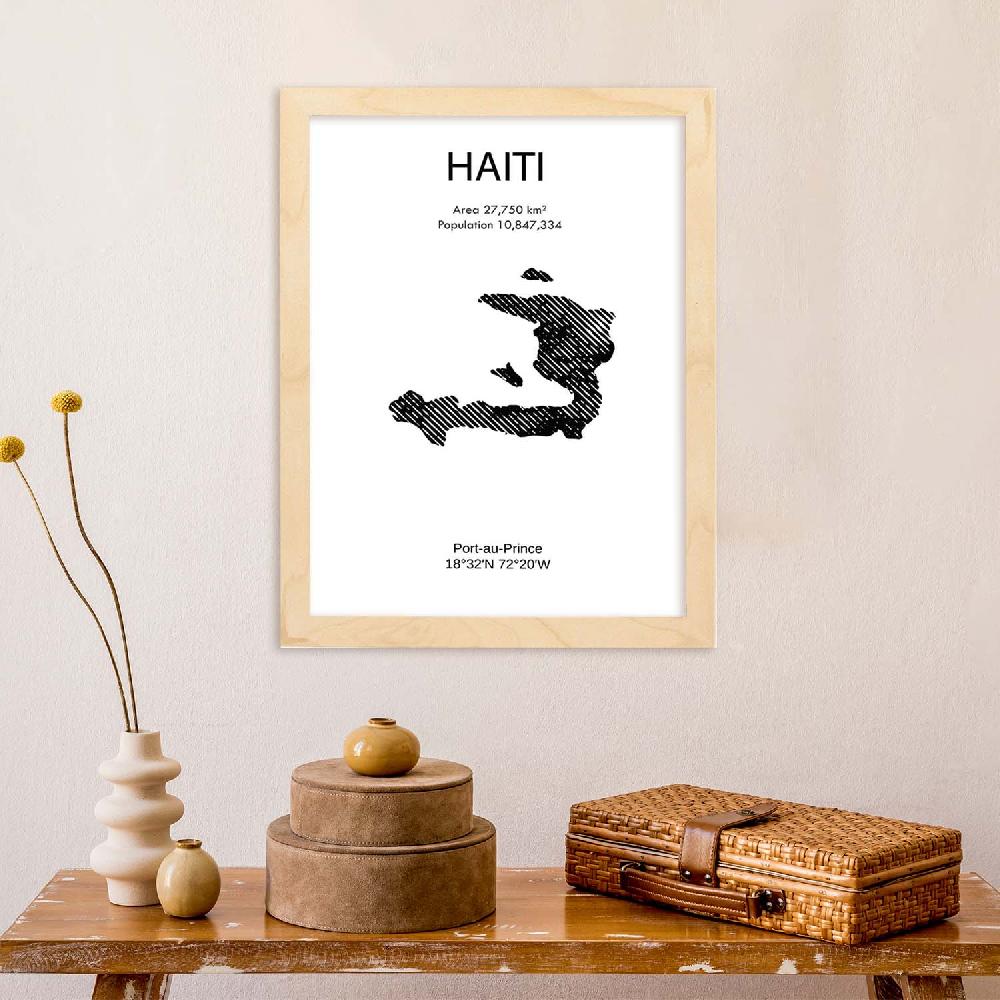 Nacnic Lámina De Haiti Del Mundo