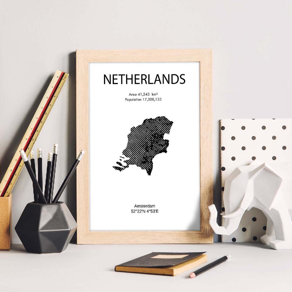 Nacnic Lámina De Holanda Y Continentes Del Mundo