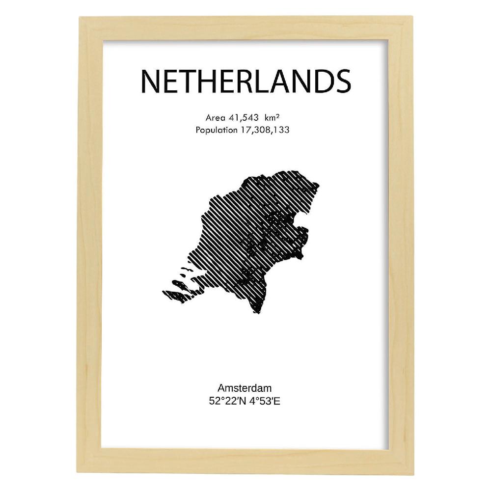 Nacnic Lámina De Holanda Y Continentes Del Mundo