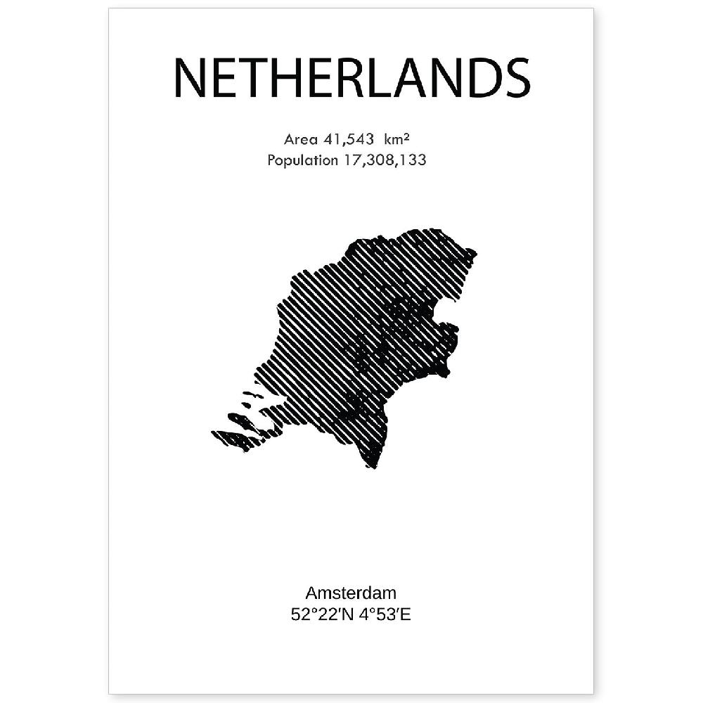 nacnic Lámina de Holanda y Continentes del Mundo