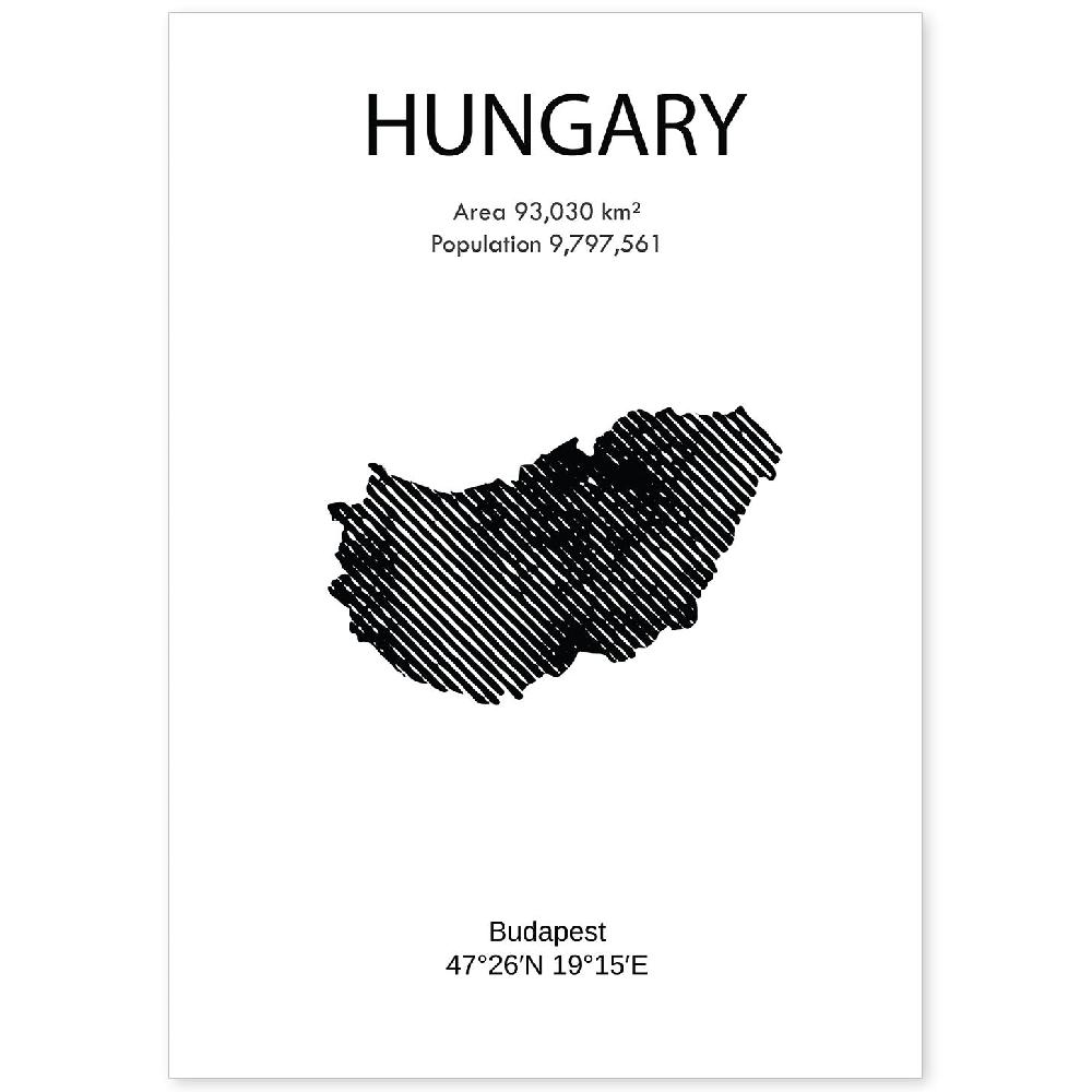 nacnic Lámina de Hungría del Mundo