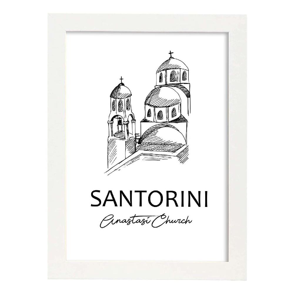 Nacnic Lámina De Iglesia Anastasi En Santorini