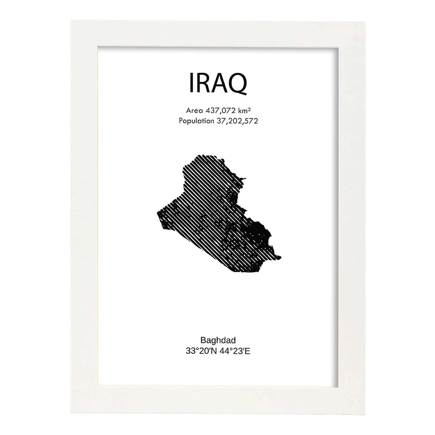 Nacnic Lámina De Iraq Del Mundo