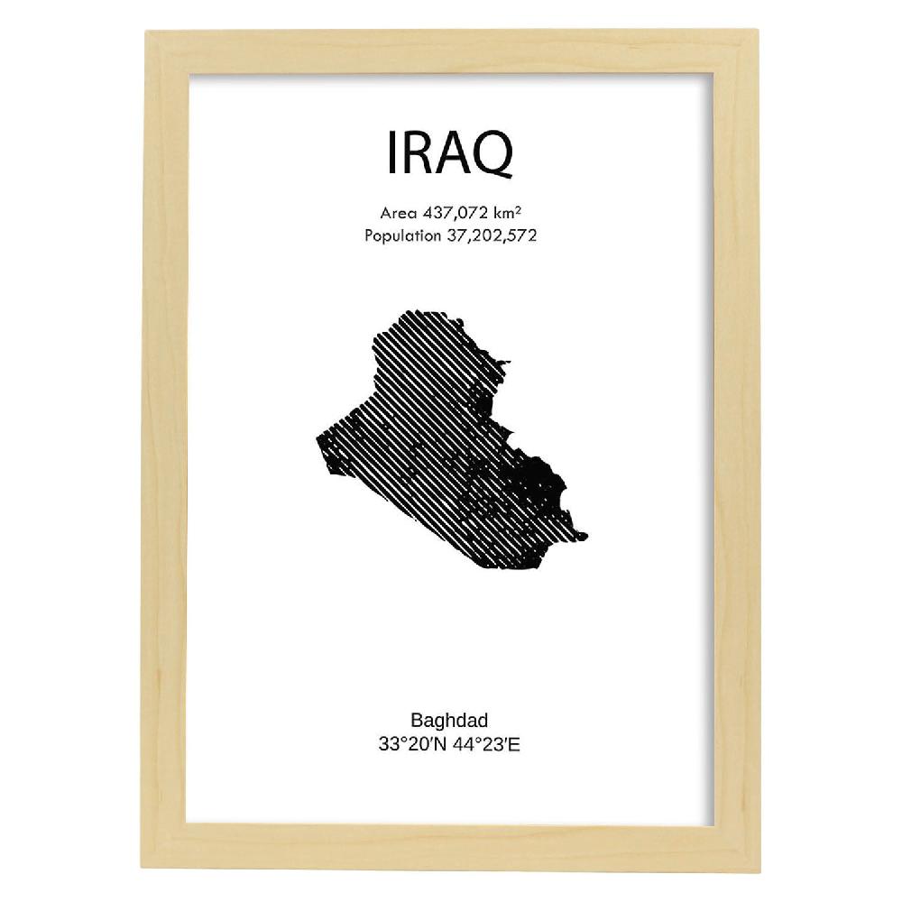 Nacnic Lámina De Iraq Del Mundo