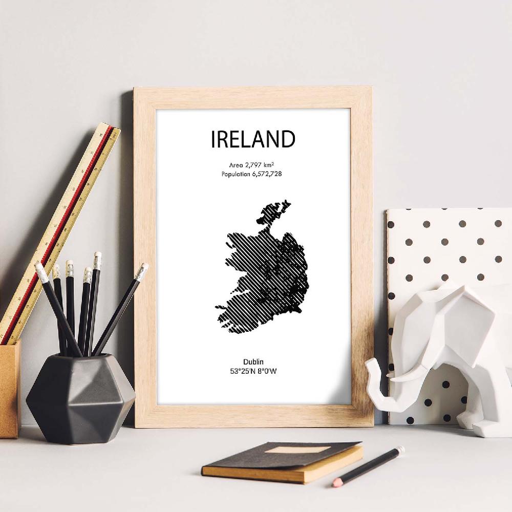 Nacnic Lámina De Irlanda Del Mundo