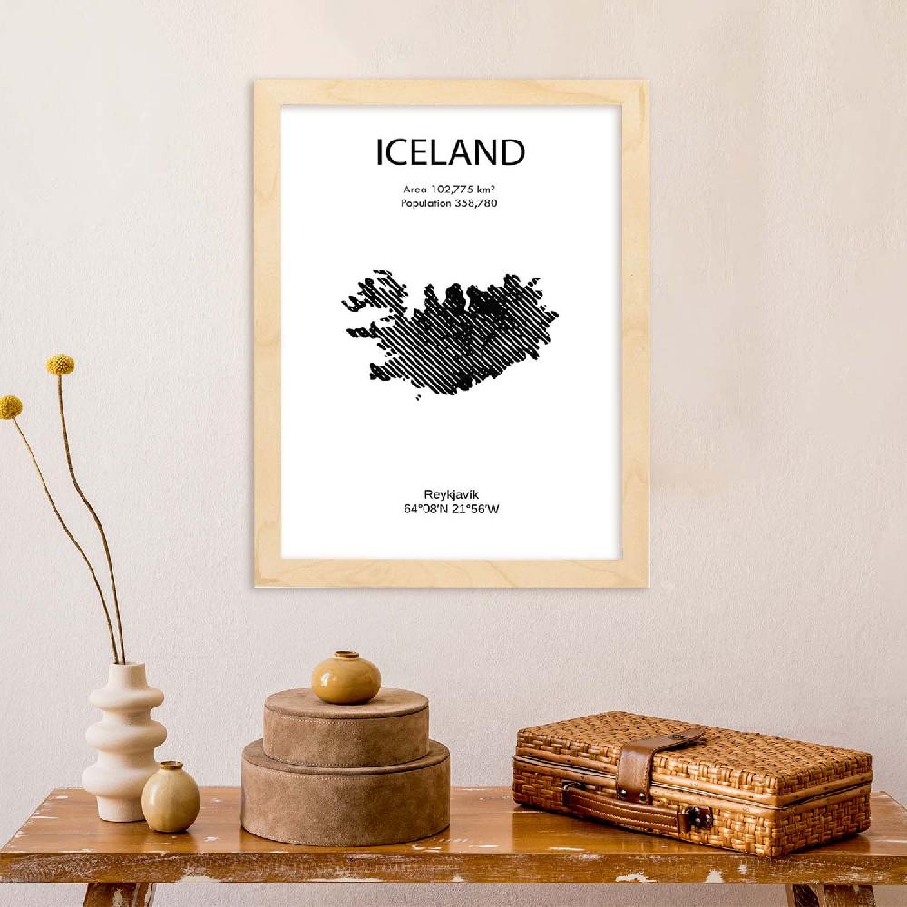Nacnic Lámina De Islandia Del Mundo