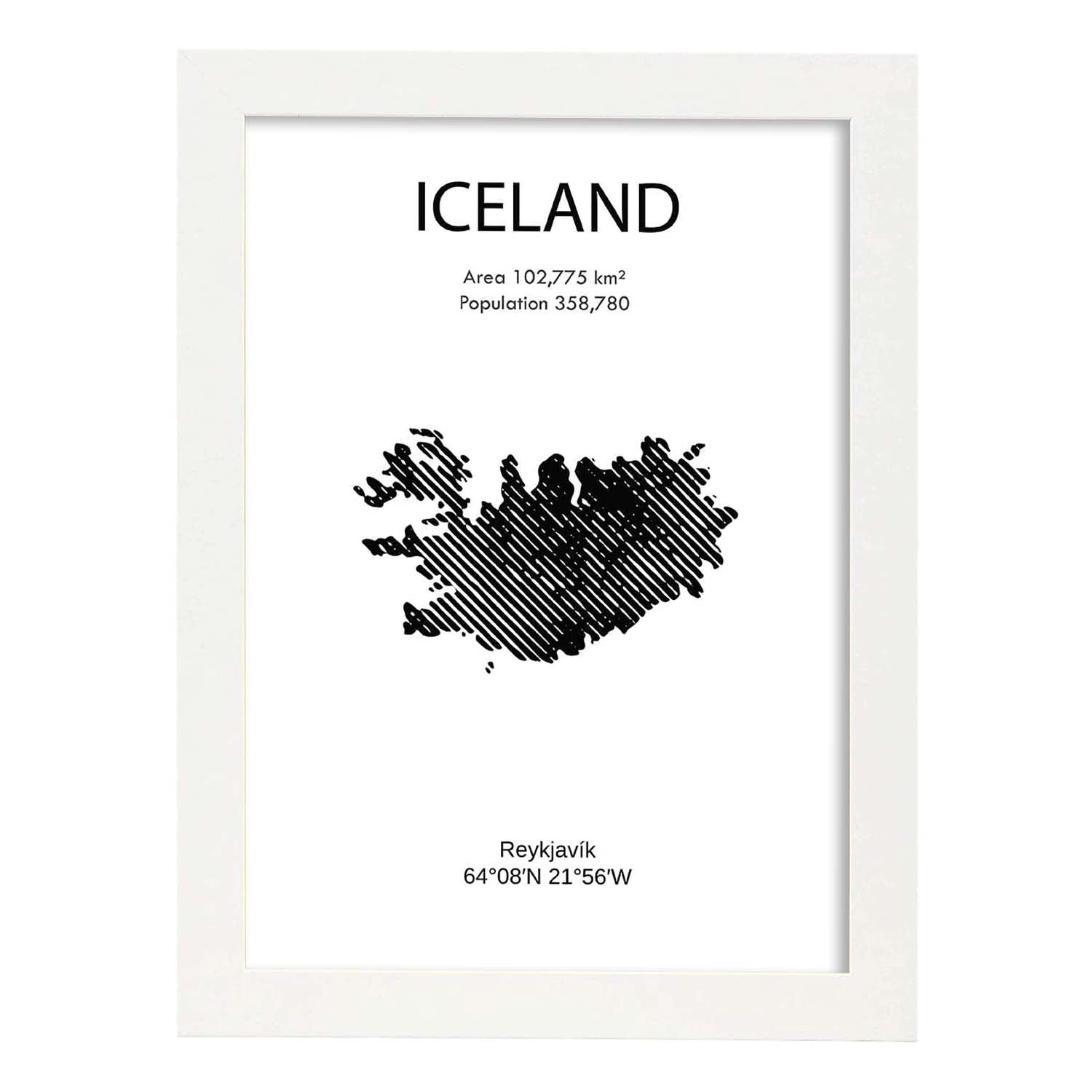 Nacnic Lámina De Islandia Del Mundo