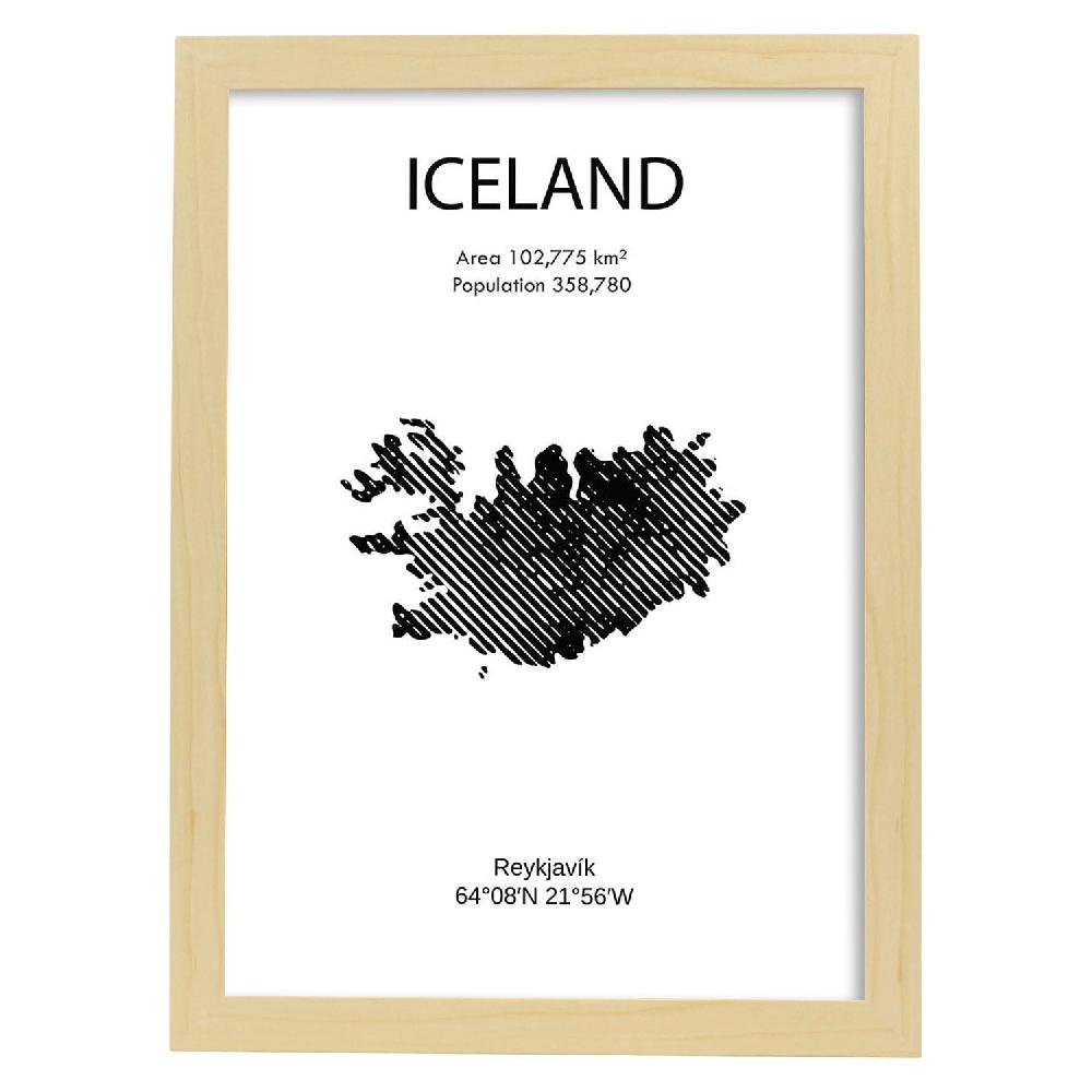 Nacnic Lámina De Islandia Del Mundo