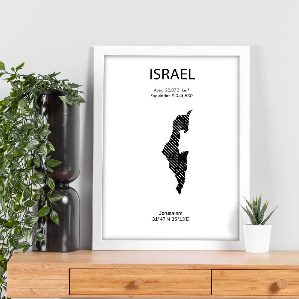 Nacnic Lámina De Israel Del Mundo