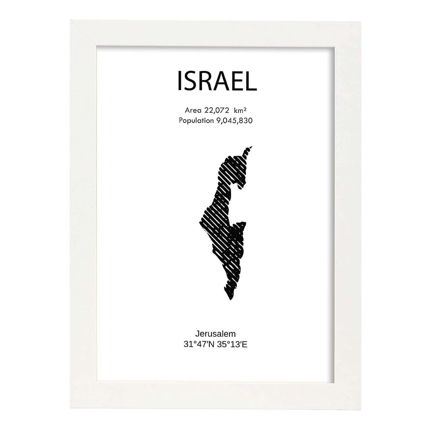 Nacnic Lámina De Israel Del Mundo