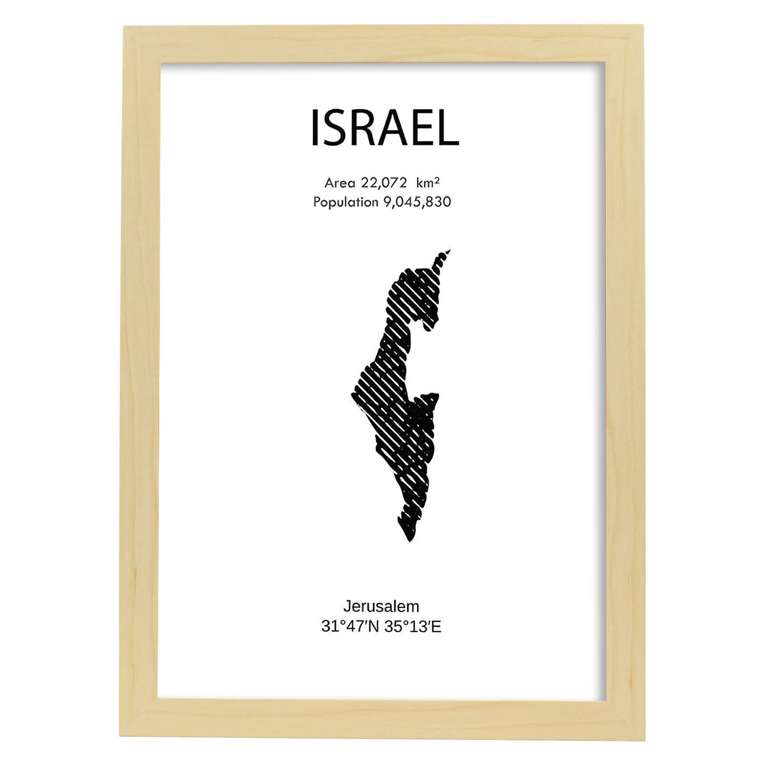 Nacnic Lámina De Israel Del Mundo