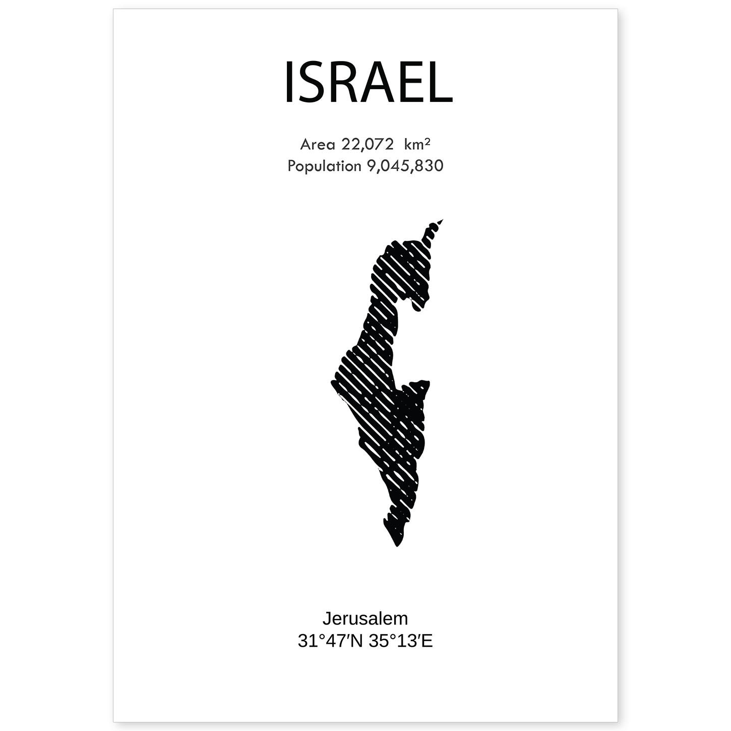 nacnic Lámina de Israel del Mundo