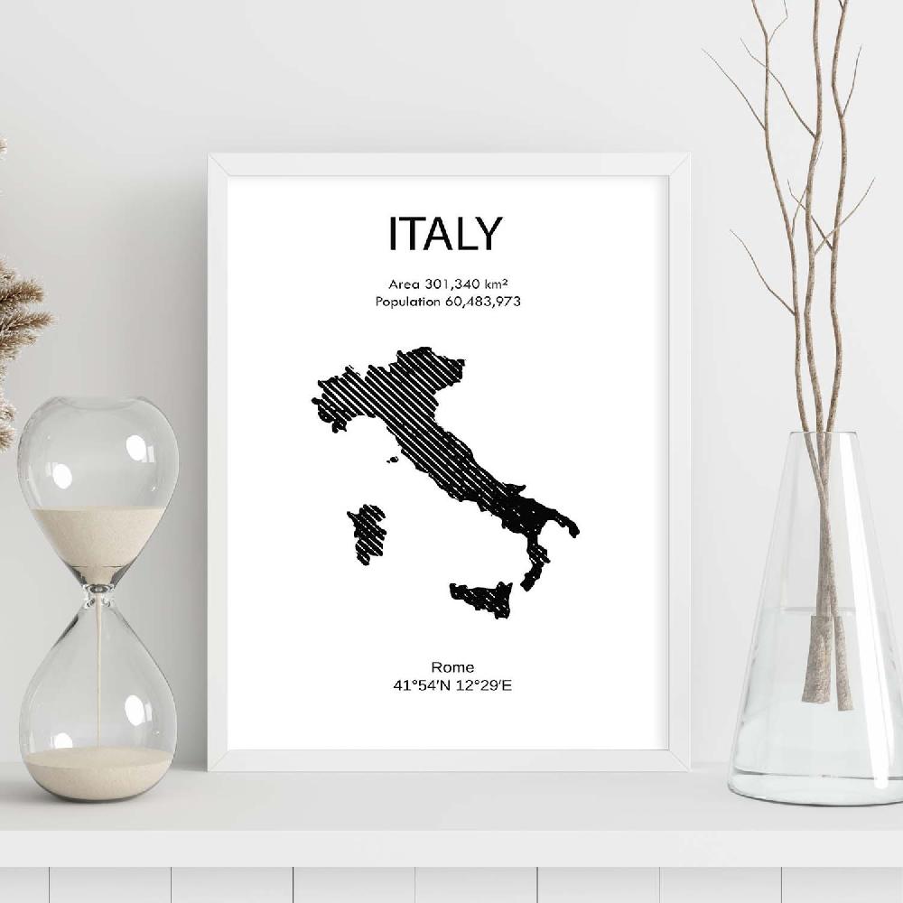 Nacnic Lámina De Italia Del Mundo