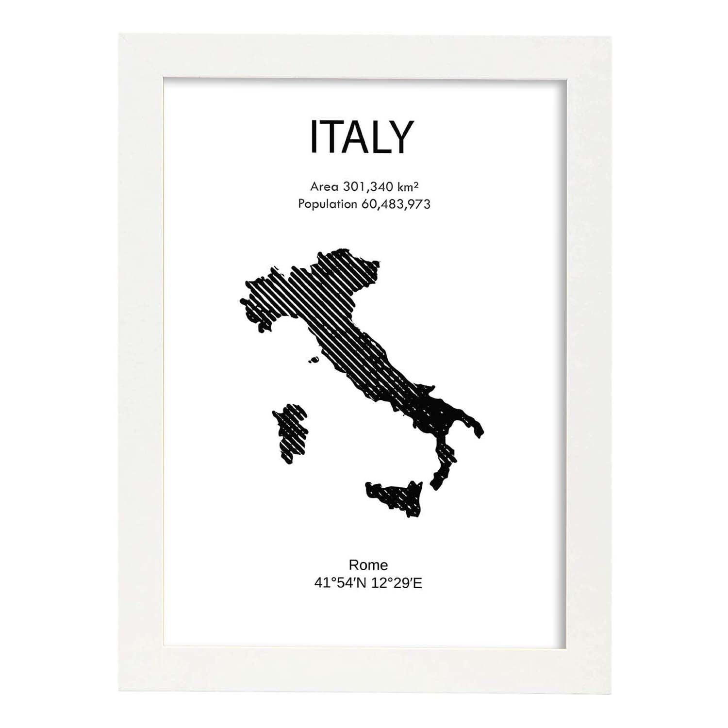 Nacnic Lámina De Italia Del Mundo