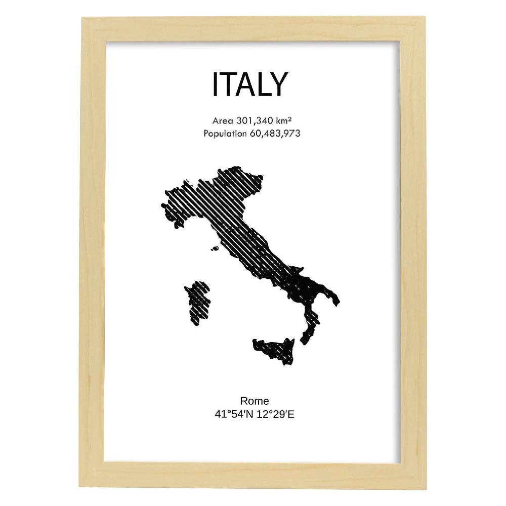 Nacnic Lámina De Italia Del Mundo