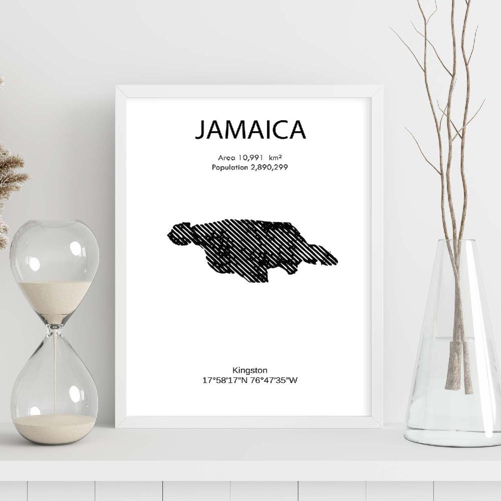 Nacnic Lámina De Jamaica Mundo