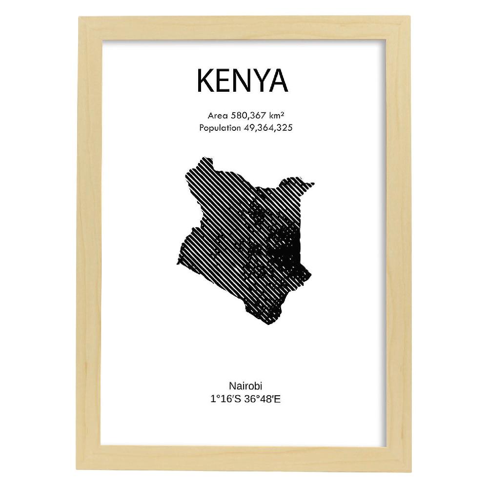 Nacnic Lámina De Kenya Mundo