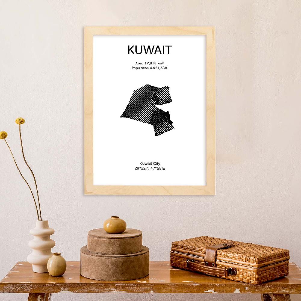 Nacnic Lámina De Kuwait Del Mundo