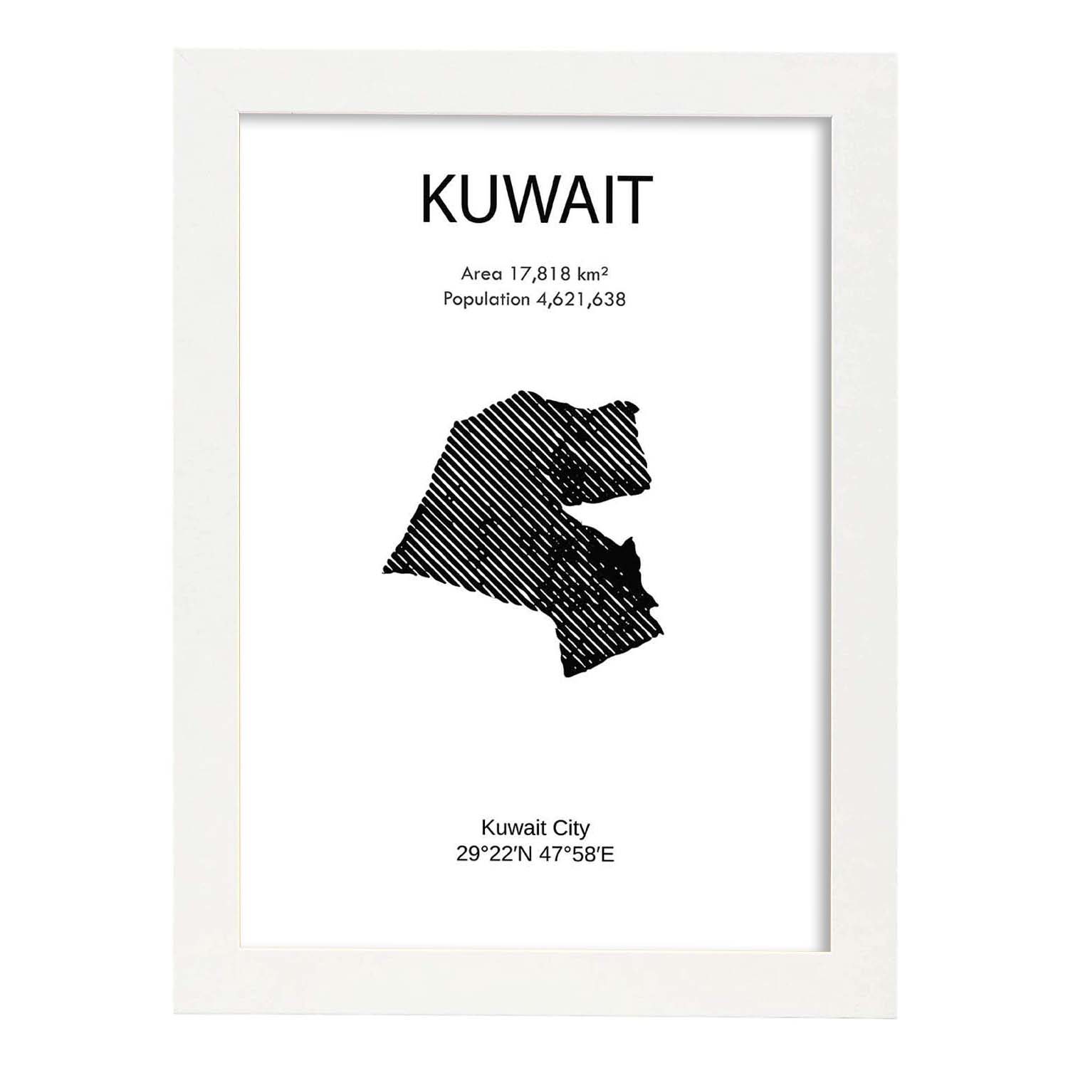 Nacnic Lámina De Kuwait Del Mundo