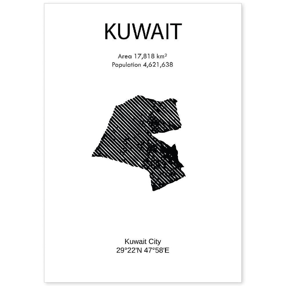 nacnic Lámina de Kuwait del Mundo
