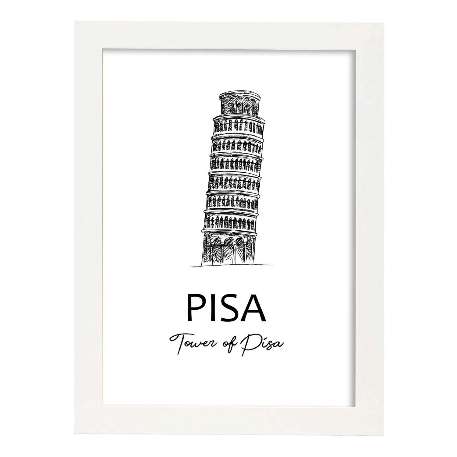 Nacnic Lámina De La Torre De Pisa