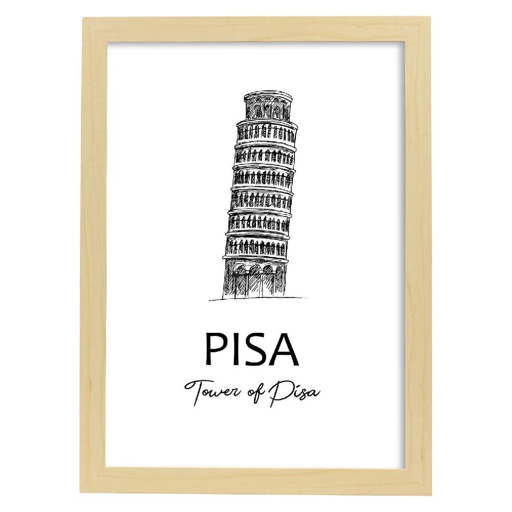 Nacnic Lámina De La Torre De Pisa