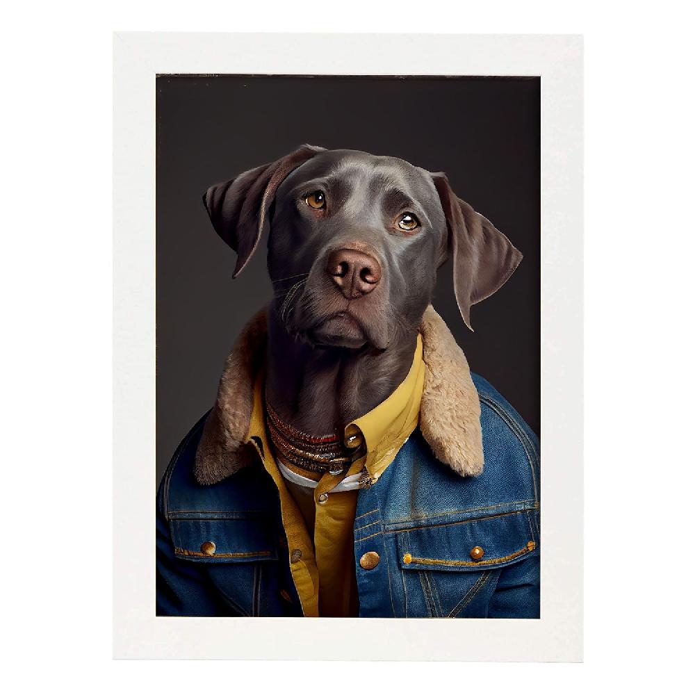 Nacnic Nacnic Lámina De Labrador Retriever Vestido Con Estampado De Arte De Pared