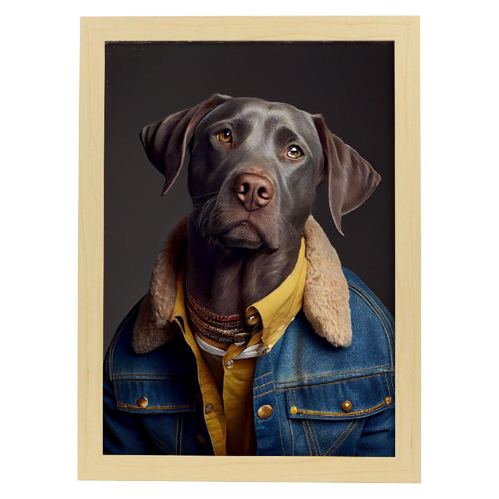 Nacnic Nacnic Lámina De Labrador Retriever Vestido Con Estampado De Arte De Pared
