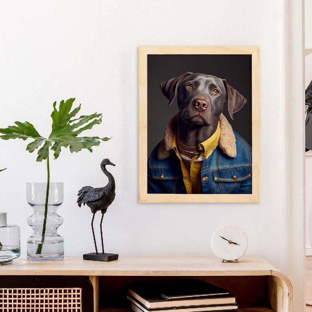 Nacnic Nacnic Lámina De Labrador Retriever Vestido Con Estampado De Arte De Pared