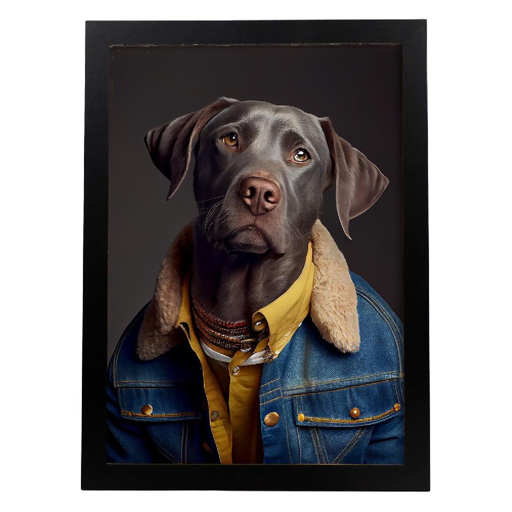 nacnic Nacnic Lámina de Labrador Retriever Vestido con Estampado de Arte de Pared