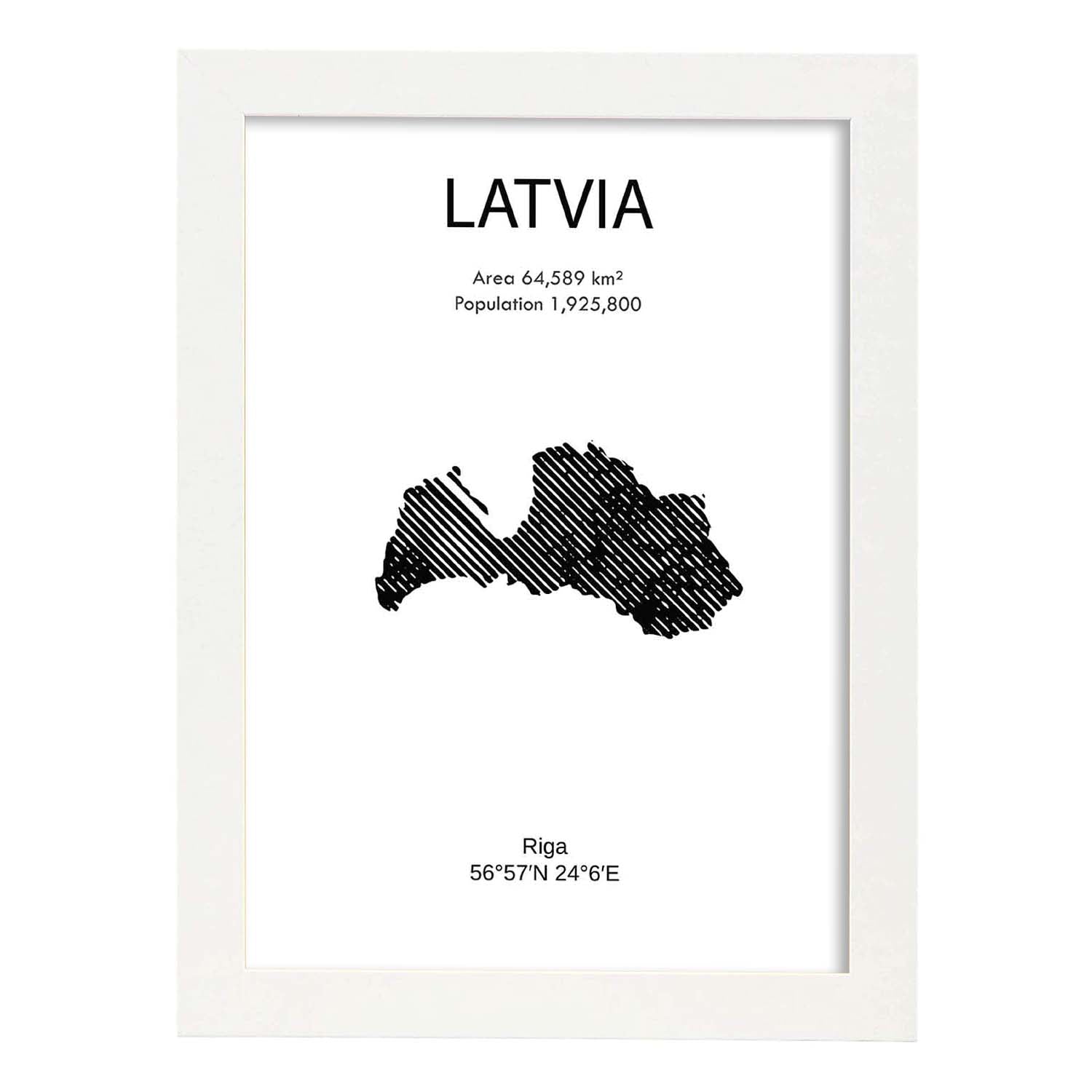 Nacnic Lámina De Latvia Del Mundo