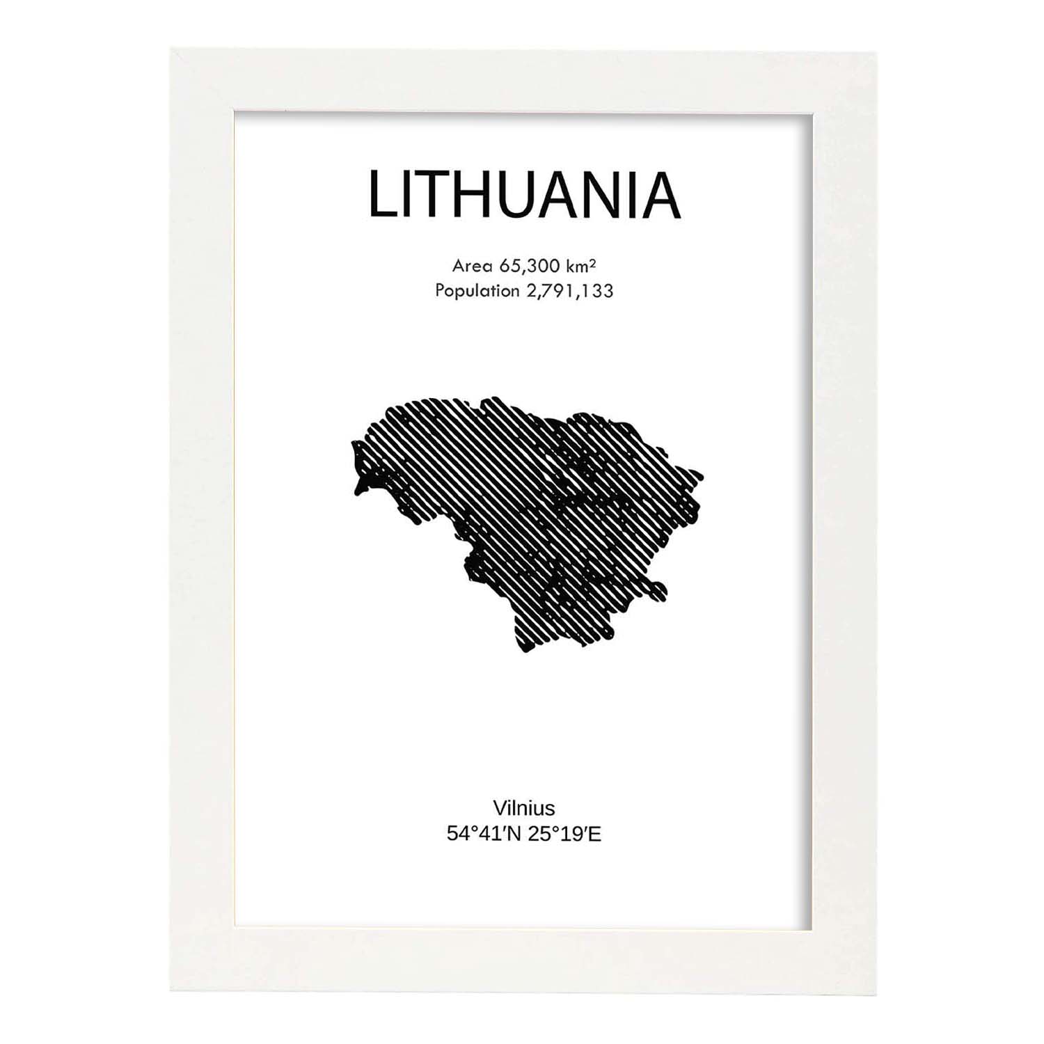 Nacnic Lámina De Lituania Del Mundo