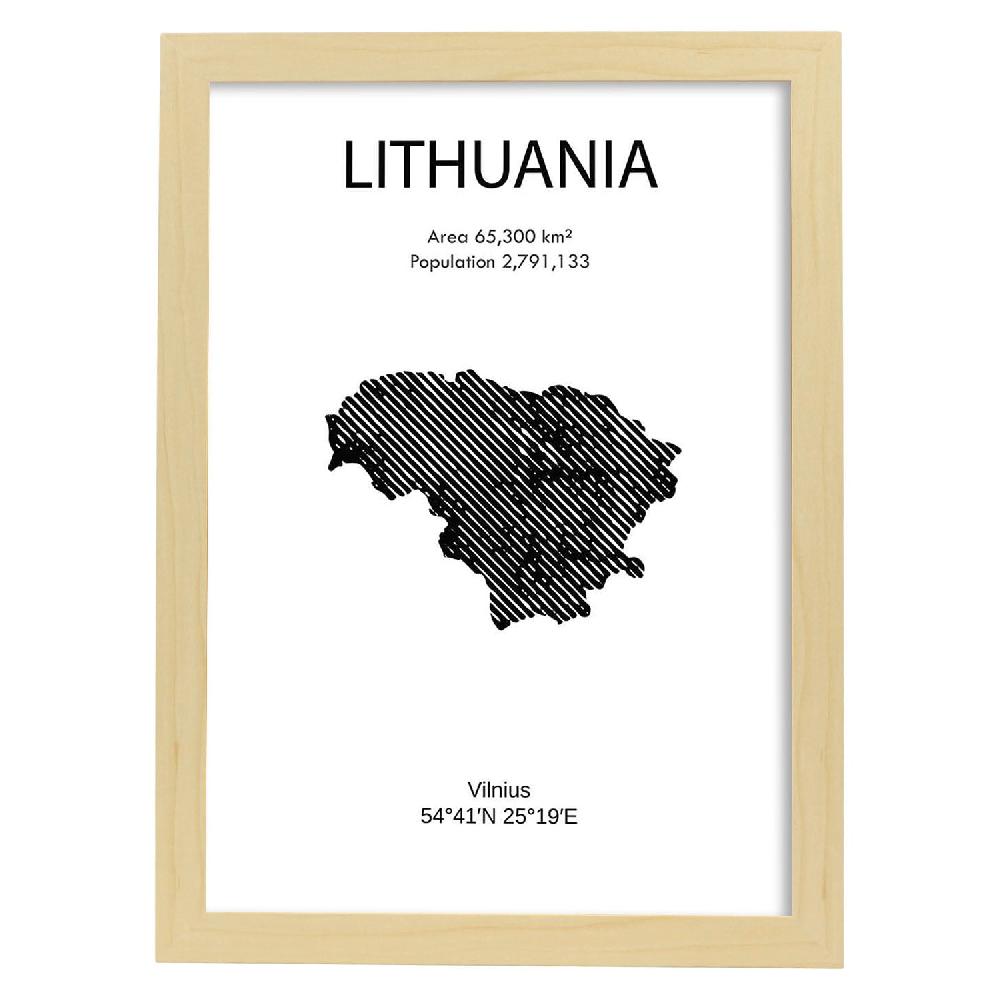 Nacnic Lámina De Lituania Del Mundo