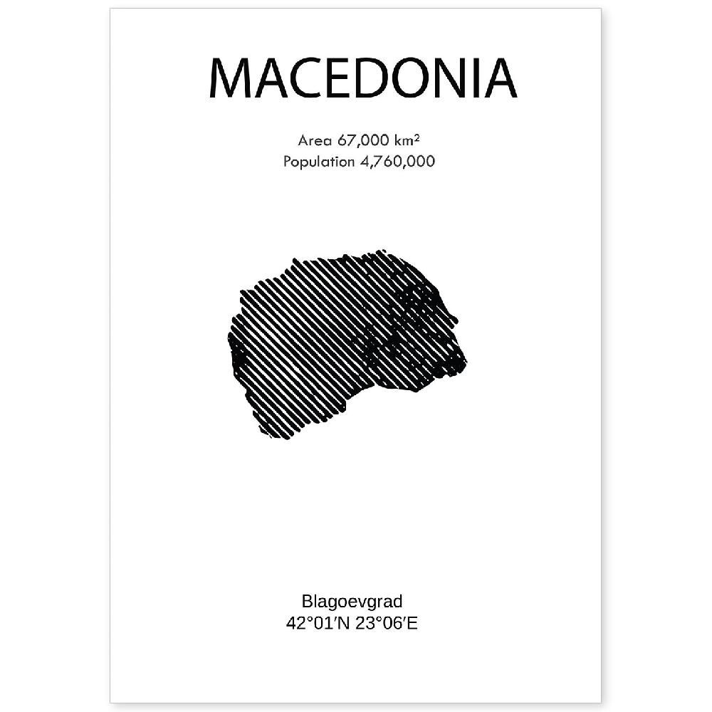 nacnic Lámina de Macedonia del Mundo