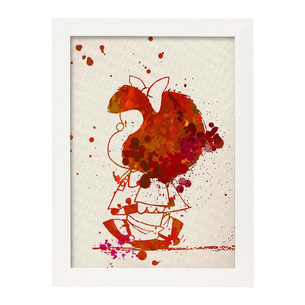 Nacnic Lámina De Mafalda Roja A Color Para Niños