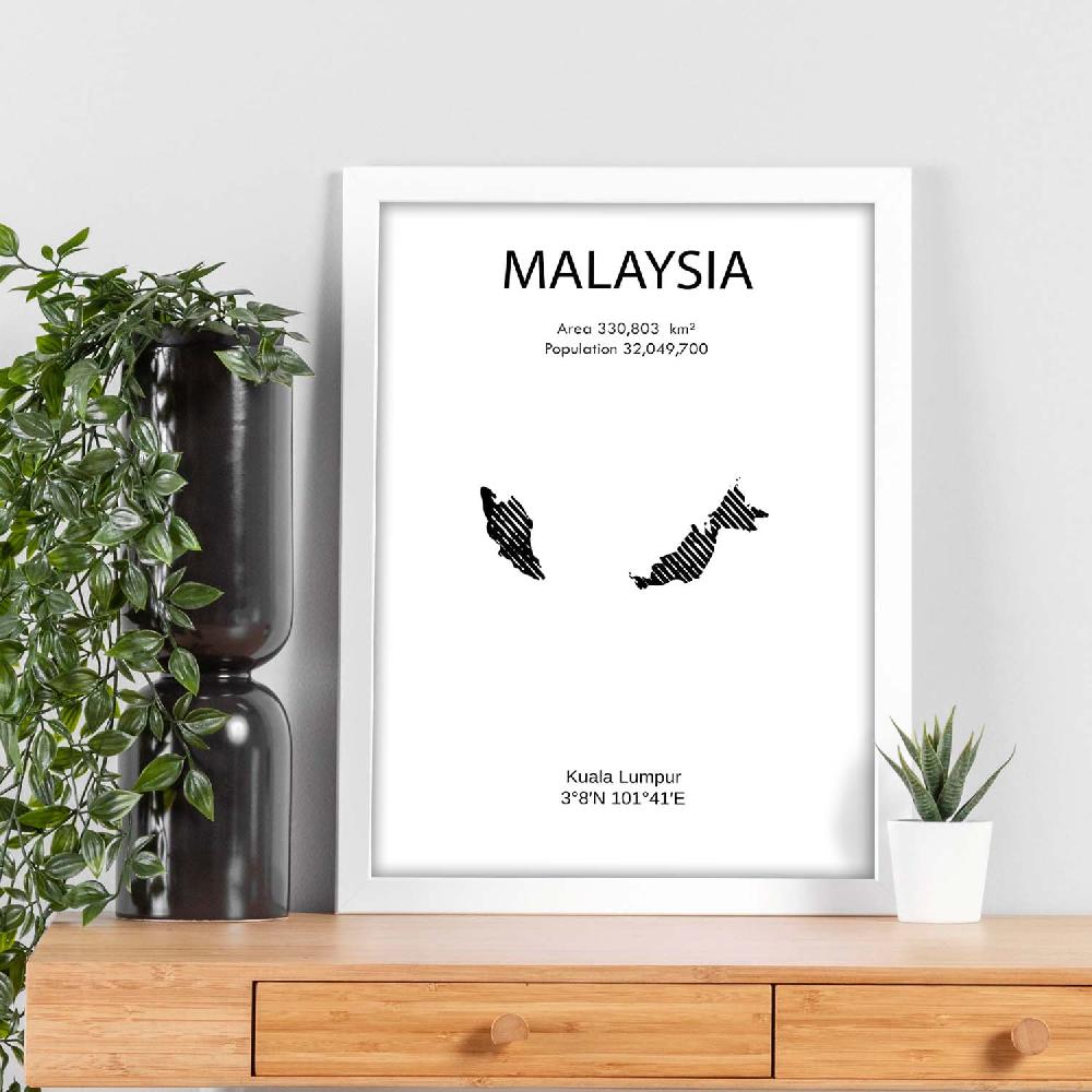 Nacnic Lámina De Malasia Del Mundo