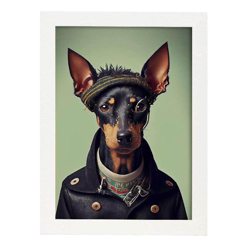 Nacnic Nacnic Lámina De Manchester Terrier Disfrazado Para Sala De Estar