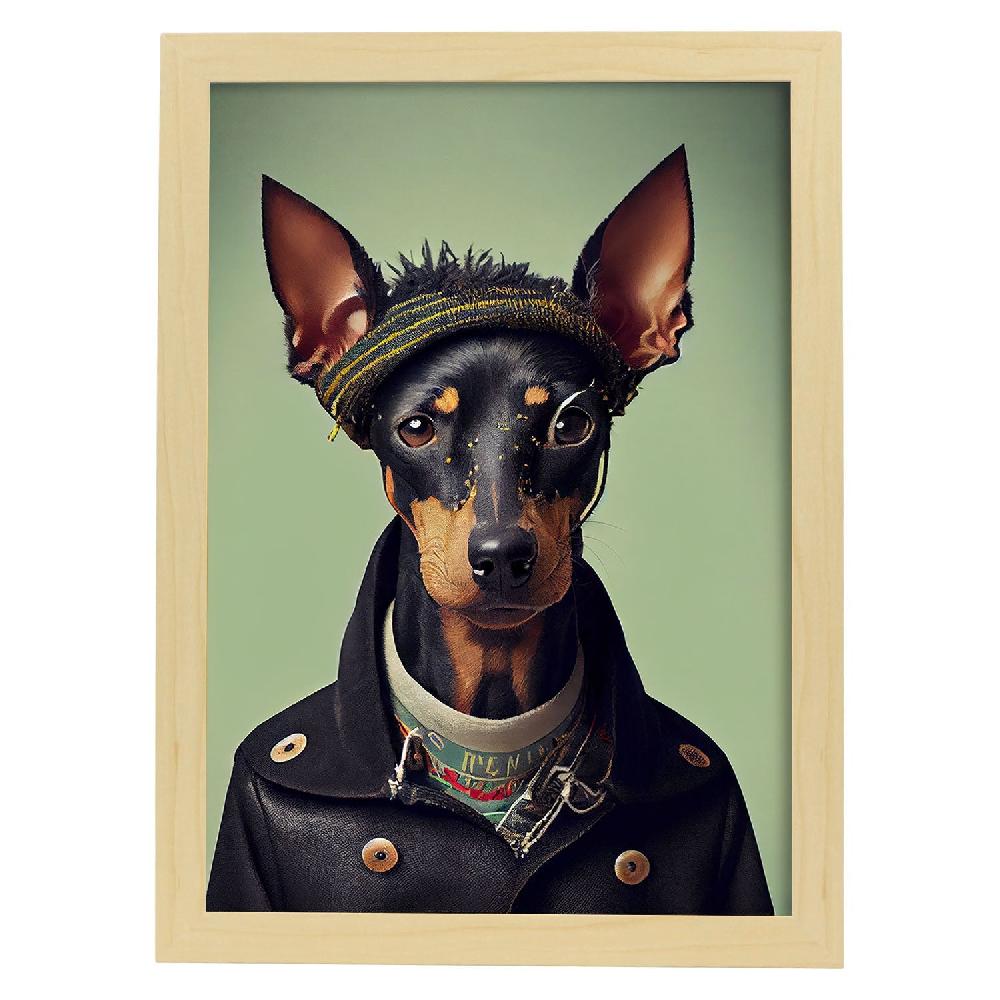 Nacnic Nacnic Lámina De Manchester Terrier Disfrazado Para Sala De Estar