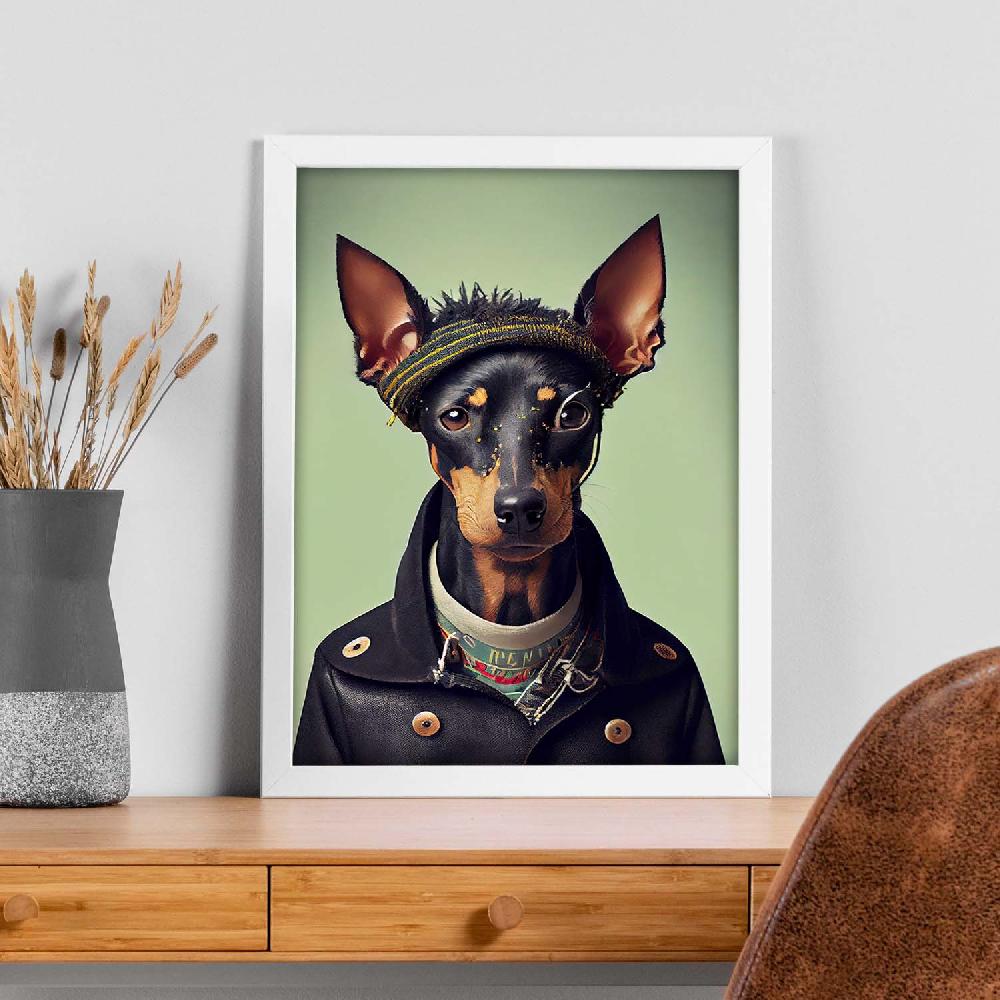 Nacnic Nacnic Lámina De Manchester Terrier Disfrazado Para Sala De Estar