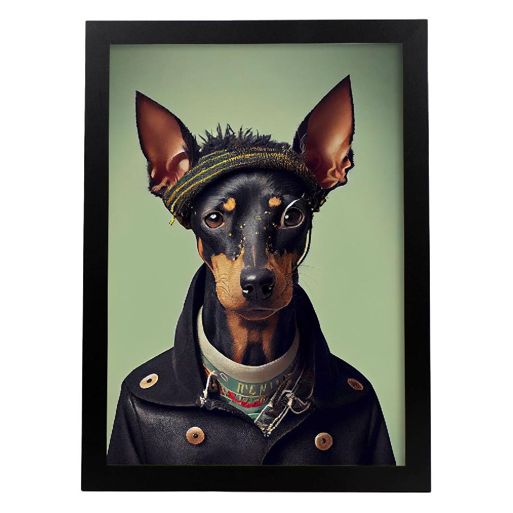 nacnic Nacnic Lámina de Manchester Terrier Disfrazado para Sala de Estar