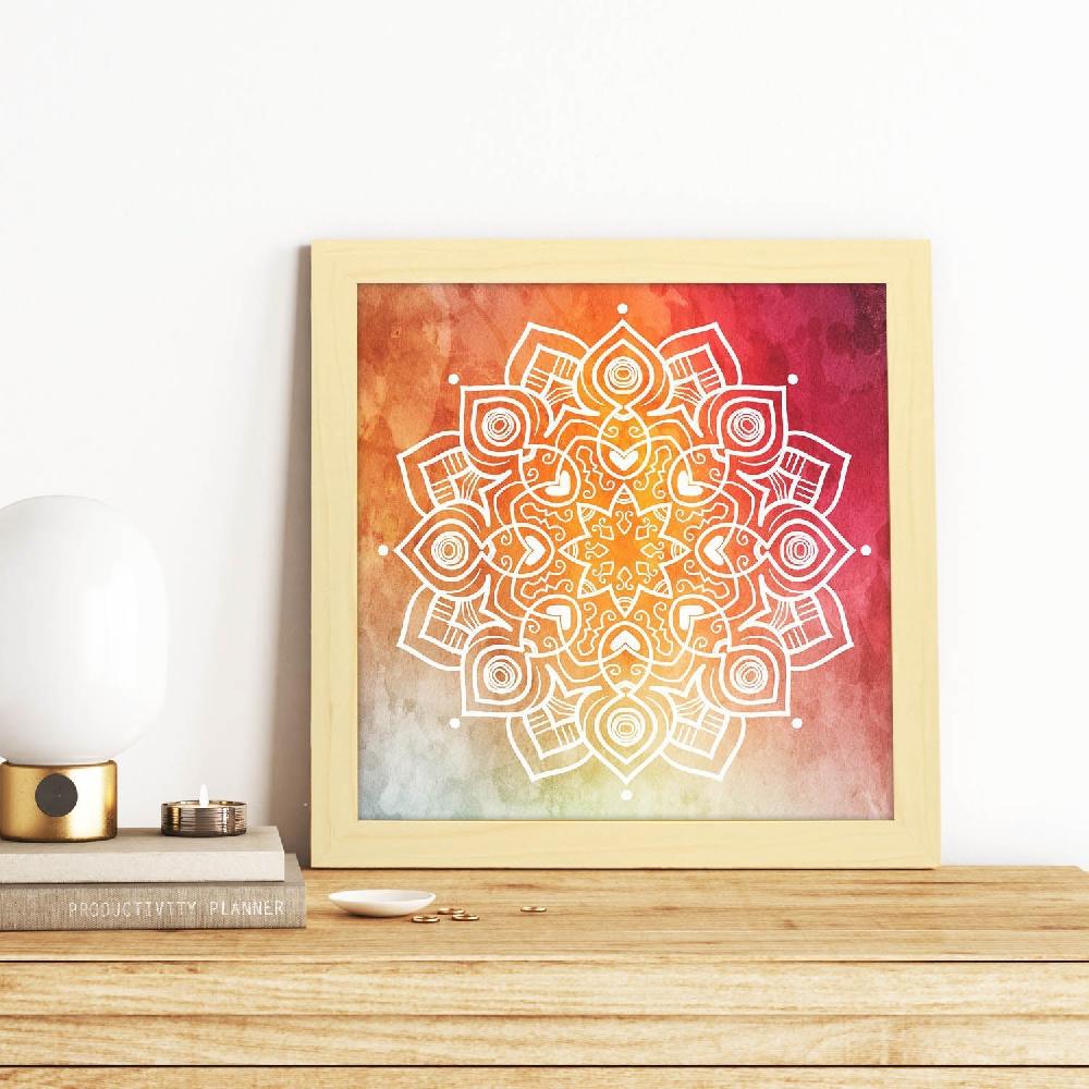 nacnic Lámina de Mandala del Deseo Colorida