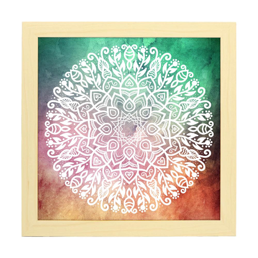 Nacnic Lámina De Mandalas Positivos Coloridos