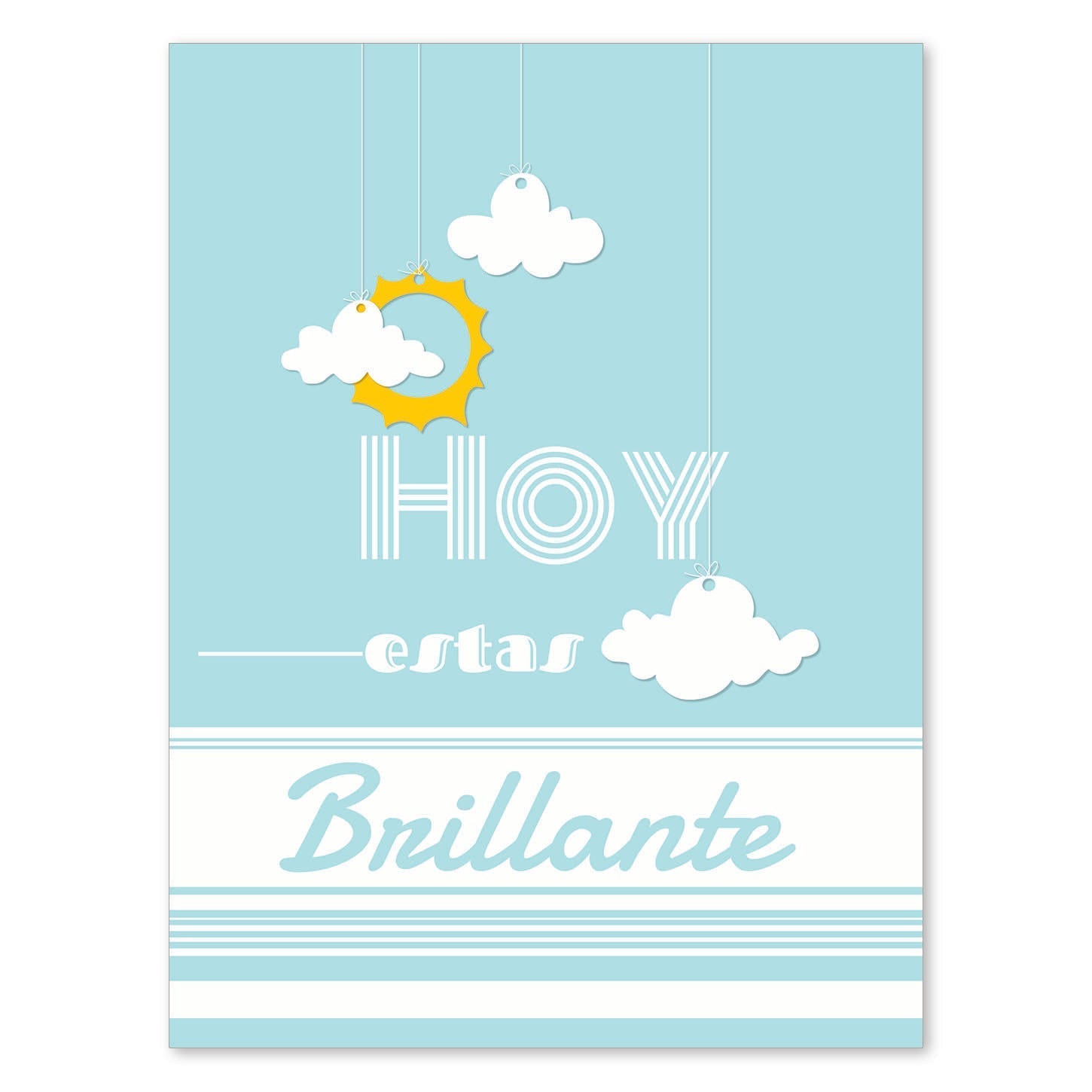 nacnic Lámina de Mensaje Feliz Brillante