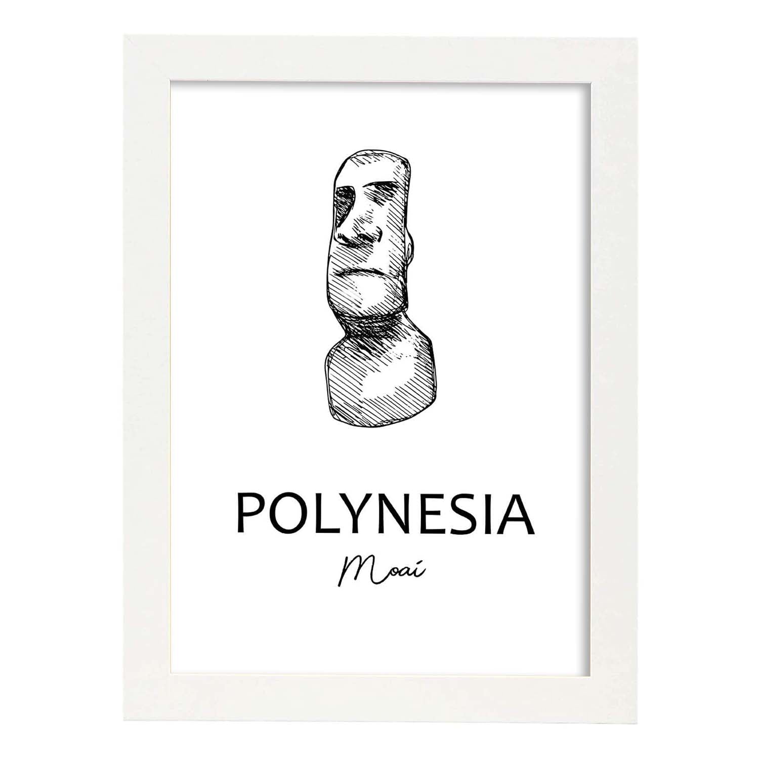 Nacnic Lámina De Moai Polinesia